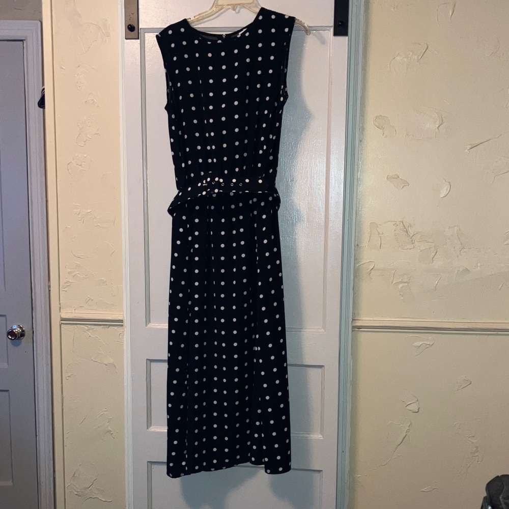 Blair Black and White Polka Dot Midi Dress